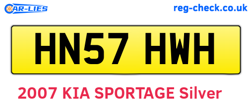 HN57HWH are the vehicle registration plates.