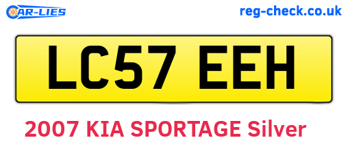 LC57EEH are the vehicle registration plates.