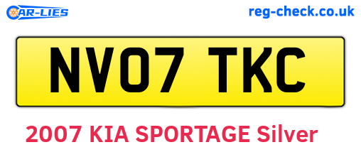 NV07TKC are the vehicle registration plates.