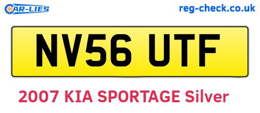 NV56UTF are the vehicle registration plates.