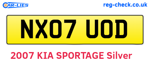 NX07UOD are the vehicle registration plates.