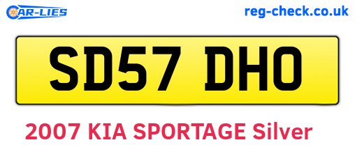 SD57DHO are the vehicle registration plates.