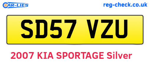 SD57VZU are the vehicle registration plates.