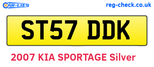 ST57DDK are the vehicle registration plates.