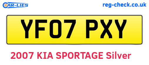 YF07PXY are the vehicle registration plates.