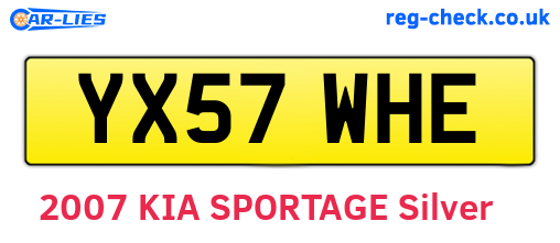 YX57WHE are the vehicle registration plates.