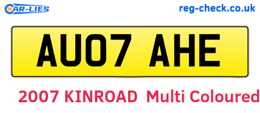 AU07AHE are the vehicle registration plates.