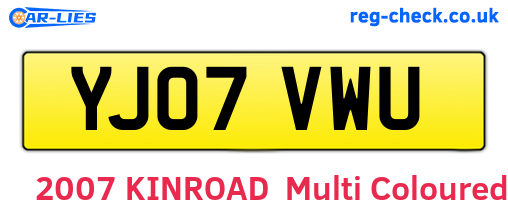 YJ07VWU are the vehicle registration plates.