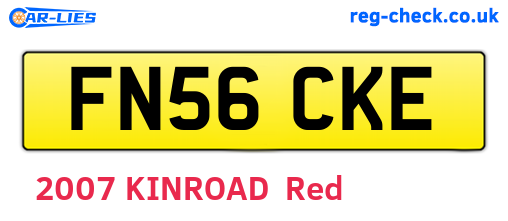FN56CKE are the vehicle registration plates.