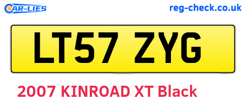 LT57ZYG are the vehicle registration plates.