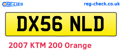 DX56NLD are the vehicle registration plates.