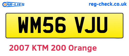 WM56VJU are the vehicle registration plates.