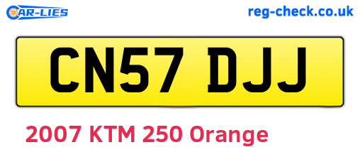 CN57DJJ are the vehicle registration plates.