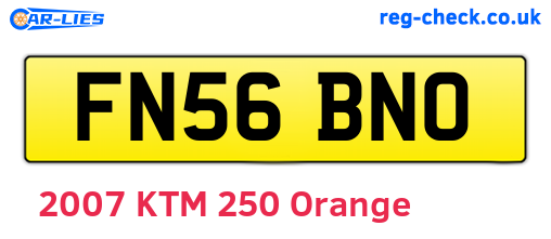 FN56BNO are the vehicle registration plates.
