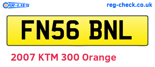 FN56BNL are the vehicle registration plates.
