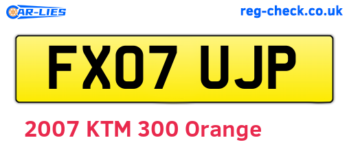FX07UJP are the vehicle registration plates.