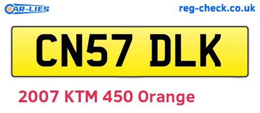 CN57DLK are the vehicle registration plates.