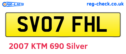 SV07FHL are the vehicle registration plates.
