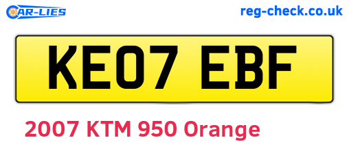 KE07EBF are the vehicle registration plates.
