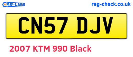 CN57DJV are the vehicle registration plates.