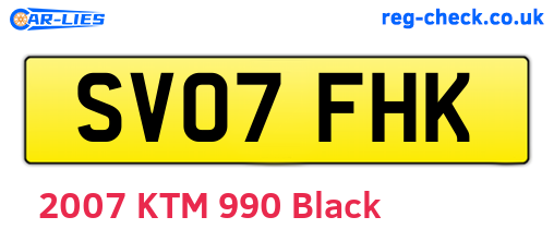 SV07FHK are the vehicle registration plates.