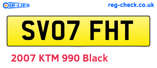 SV07FHT are the vehicle registration plates.