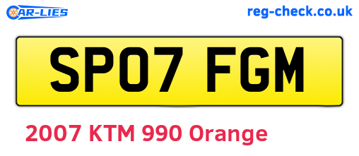 SP07FGM are the vehicle registration plates.