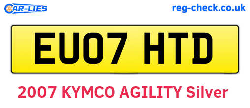 EU07HTD are the vehicle registration plates.