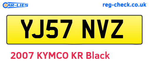 YJ57NVZ are the vehicle registration plates.