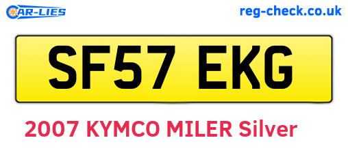 SF57EKG are the vehicle registration plates.