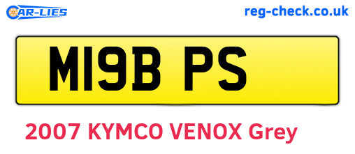 M19BPS are the vehicle registration plates.