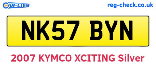 NK57BYN are the vehicle registration plates.
