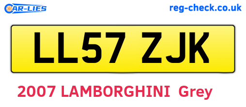 LL57ZJK are the vehicle registration plates.