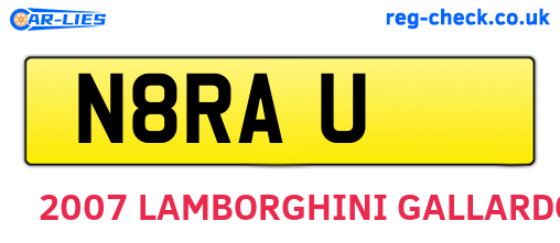 N8RAU are the vehicle registration plates.