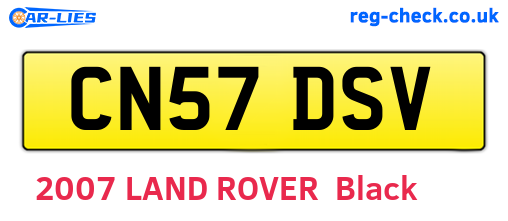 CN57DSV are the vehicle registration plates.
