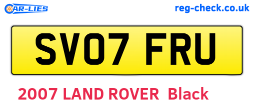 SV07FRU are the vehicle registration plates.