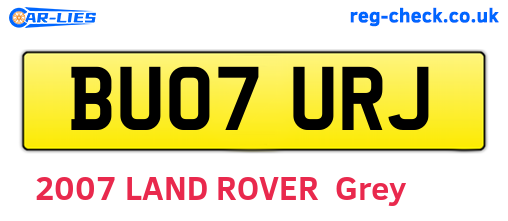 BU07URJ are the vehicle registration plates.