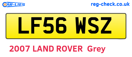 LF56WSZ are the vehicle registration plates.
