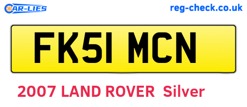 FK51MCN are the vehicle registration plates.