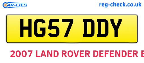 HG57DDY are the vehicle registration plates.