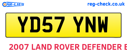 YD57YNW are the vehicle registration plates.