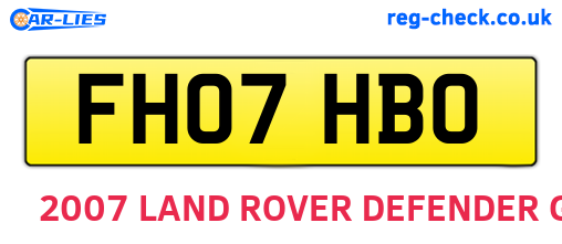 FH07HBO are the vehicle registration plates.