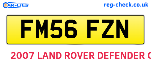 FM56FZN are the vehicle registration plates.