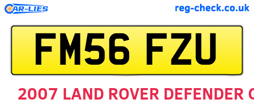 FM56FZU are the vehicle registration plates.