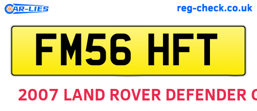 FM56HFT are the vehicle registration plates.