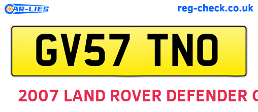 GV57TNO are the vehicle registration plates.
