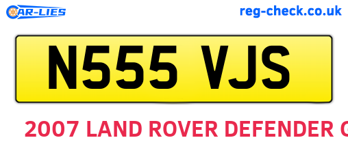 N555VJS are the vehicle registration plates.