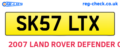 SK57LTX are the vehicle registration plates.