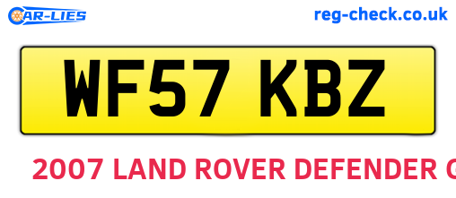 WF57KBZ are the vehicle registration plates.