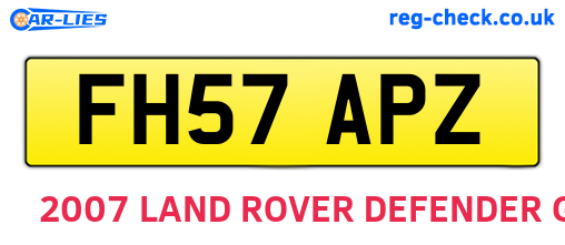 FH57APZ are the vehicle registration plates.